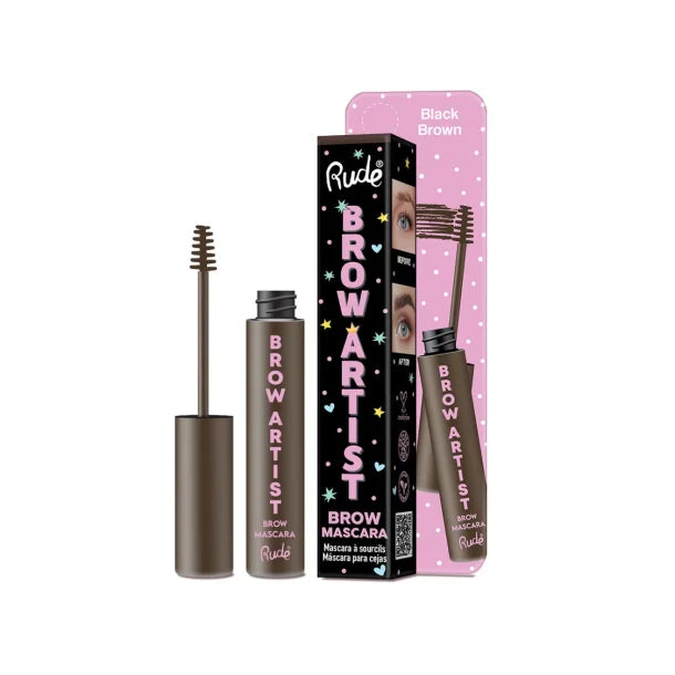 RUDE Brow Artist Mascara - Black Brown